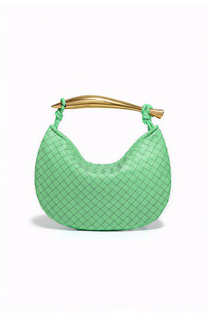 Elegante Halbmond-Tasche mit Webmuster