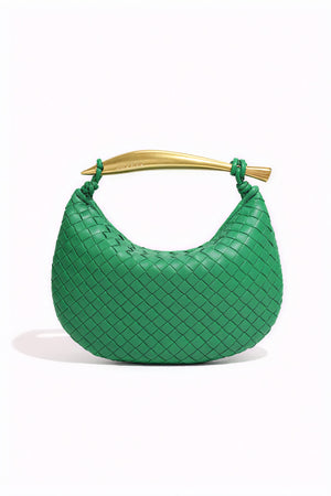 Elegante Halbmond-Tasche mit Webmuster