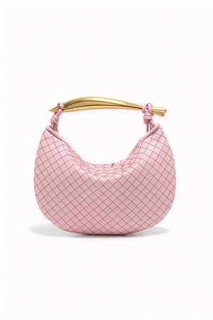 Elegante Halbmond-Tasche mit Webmuster
