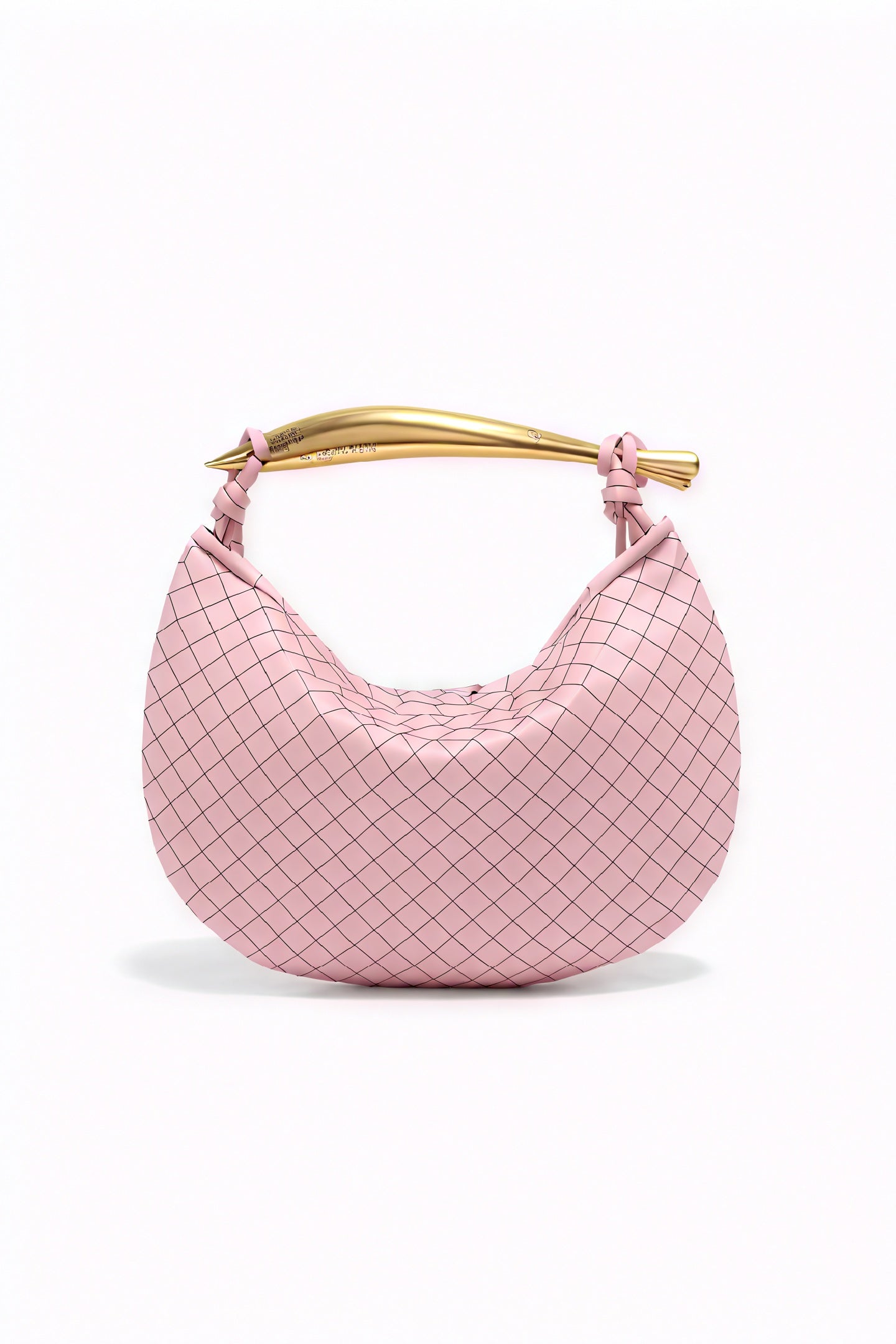 Elegante Halbmond-Tasche mit Webmuster