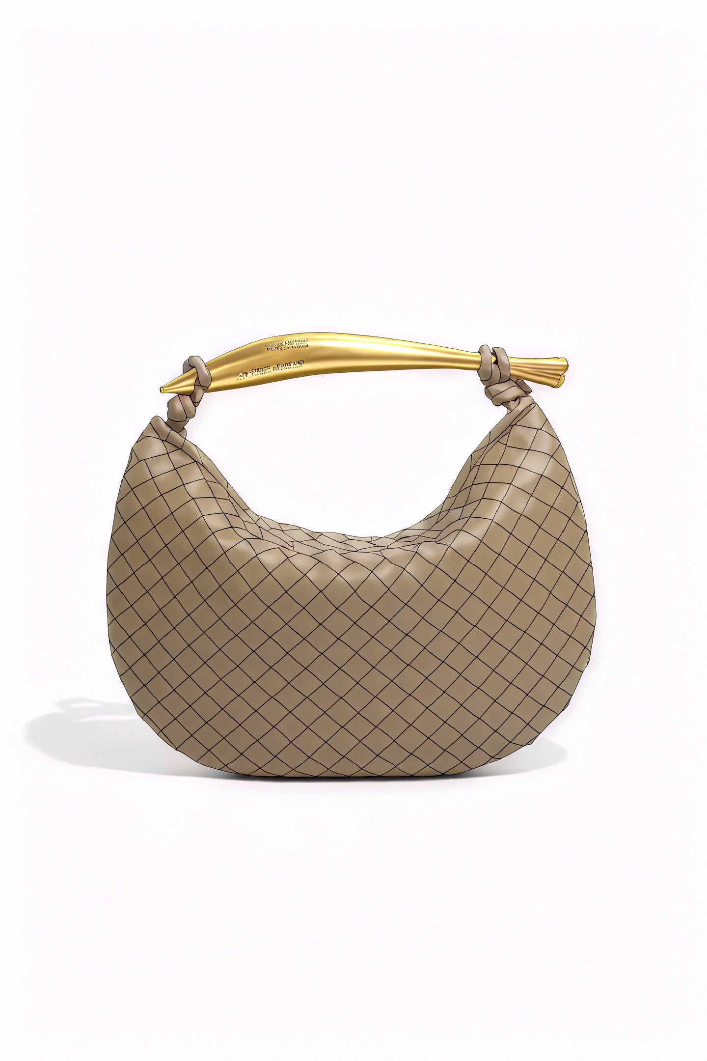 Elegante Halbmond-Tasche mit Webmuster