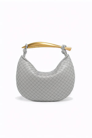 Elegante Halbmond-Tasche mit Webmuster