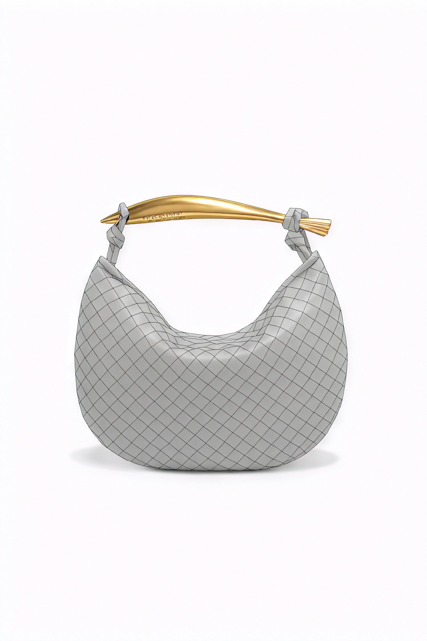 Elegante Halbmond-Tasche mit Webmuster