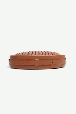 Elegante gewebte Halbmondtasche