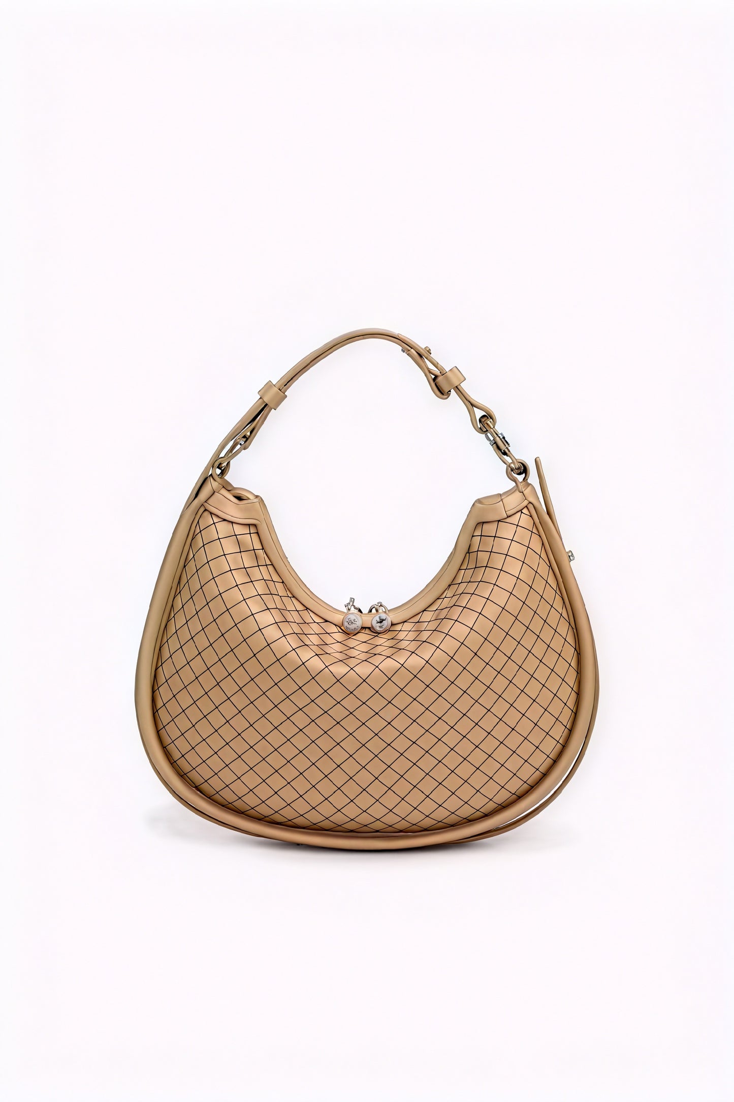 Elegante gewebte Halbmondtasche
