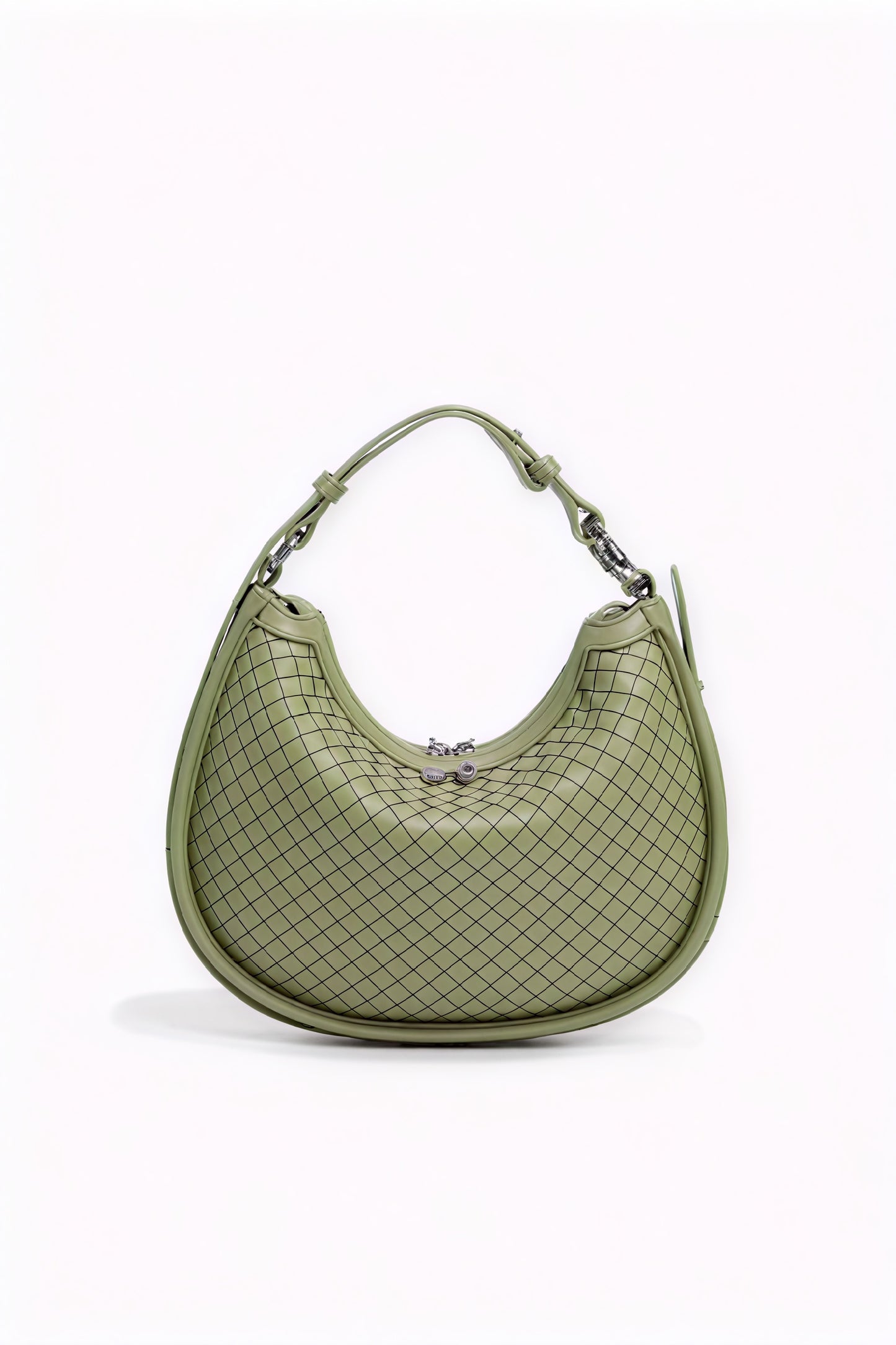 Elegante gewebte Halbmondtasche