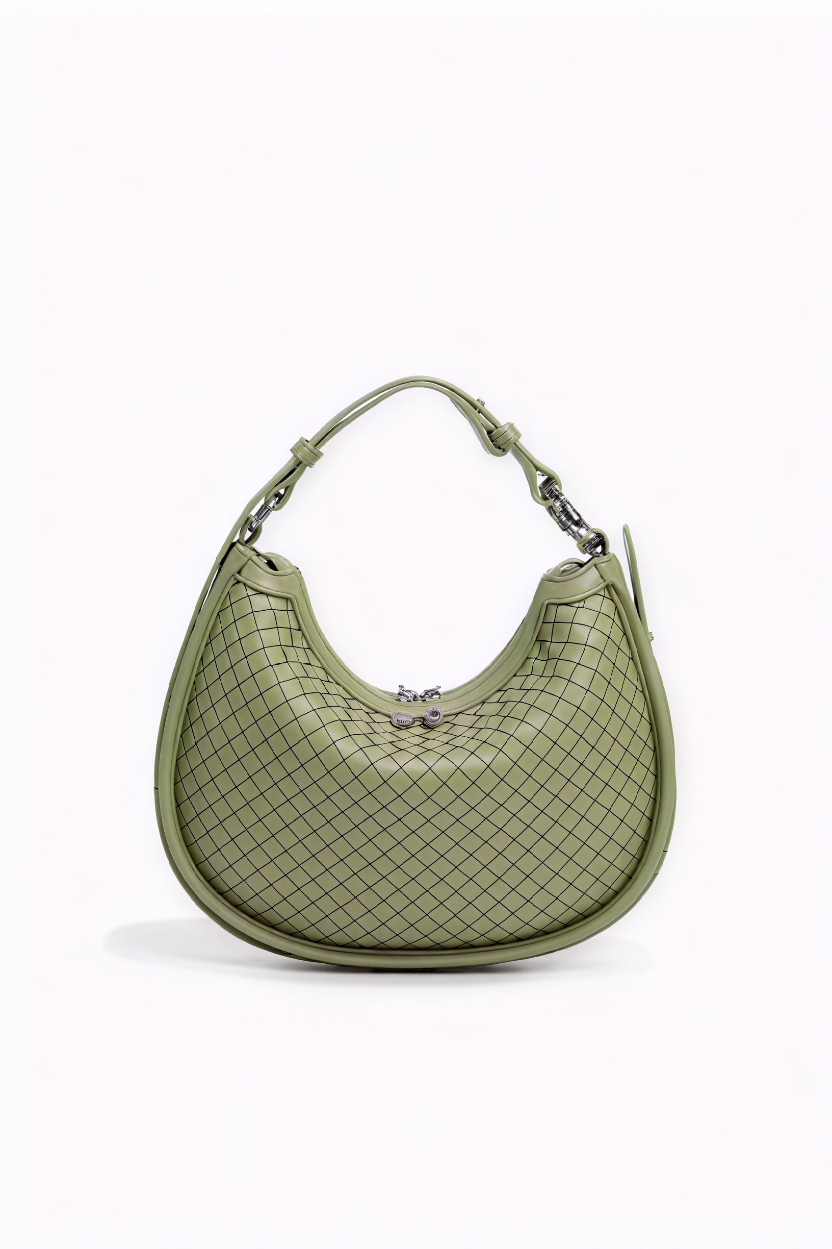 Elegante gewebte Halbmondtasche