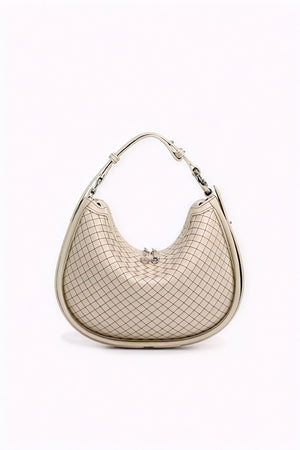 Elegante gewebte Halbmondtasche