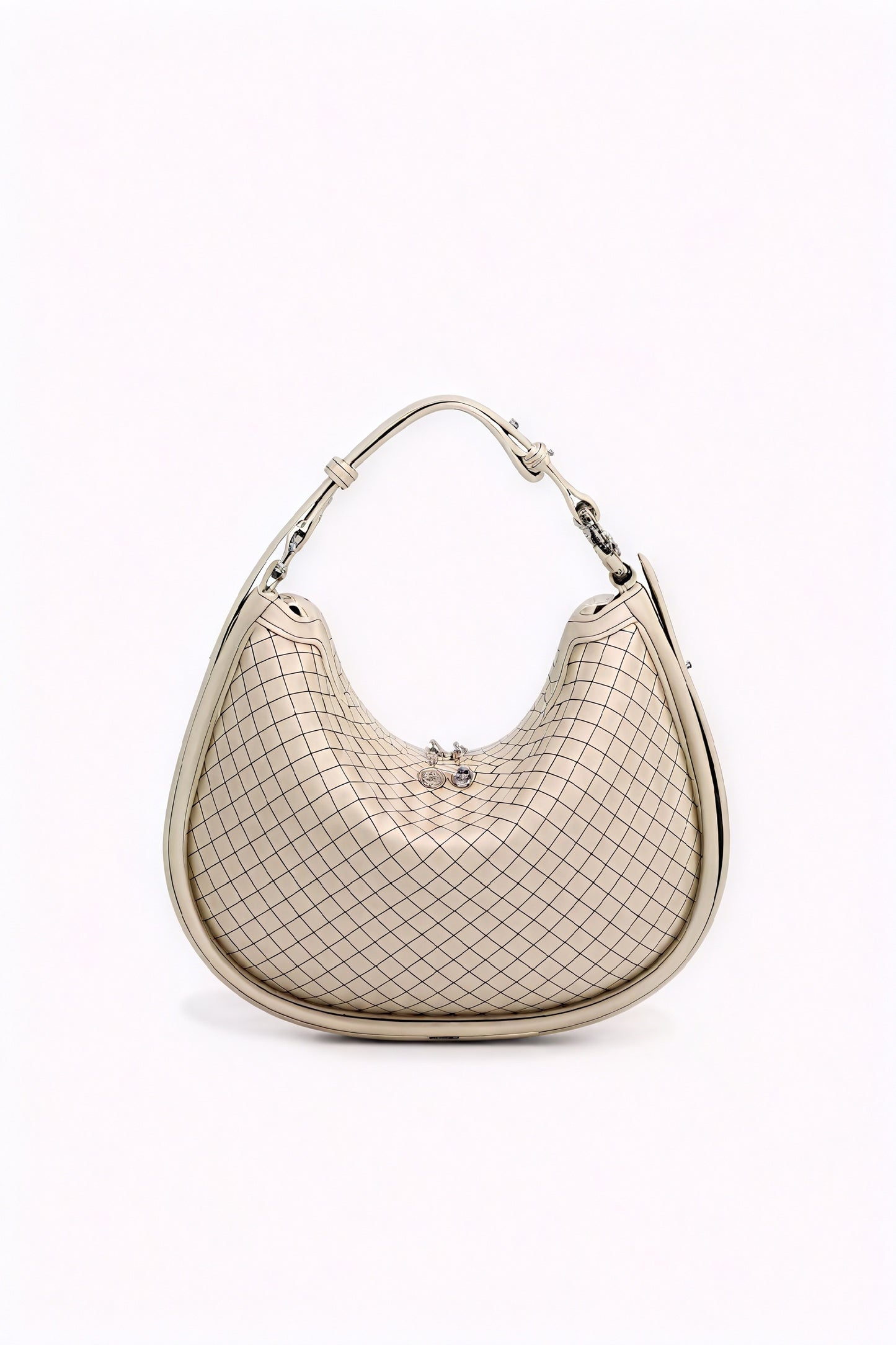 Elegante gewebte Halbmondtasche