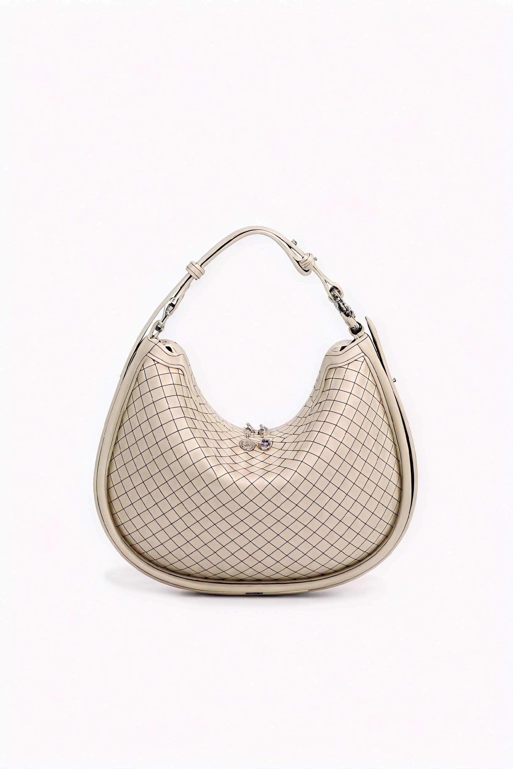 Elegante gewebte Halbmondtasche