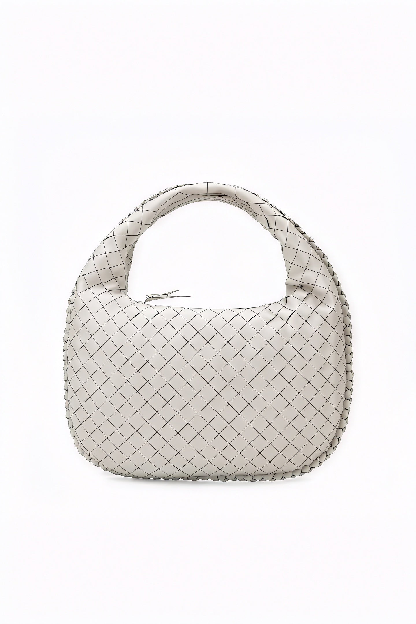 Gewebte Handtasche mit geflochtenem Griff