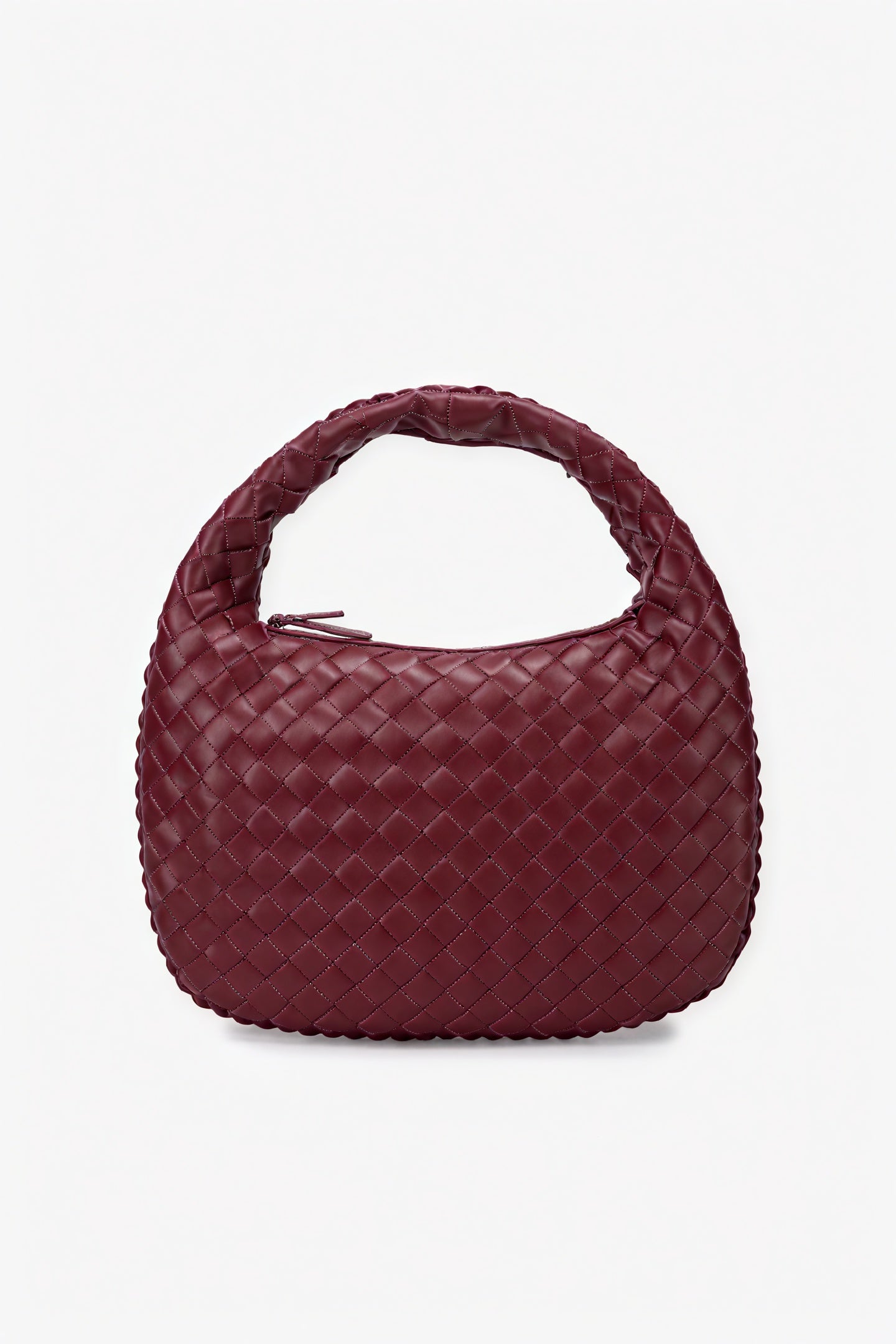 Gewebte Handtasche mit geflochtenem Griff
