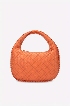 Gewebte Handtasche mit geflochtenem Griff
