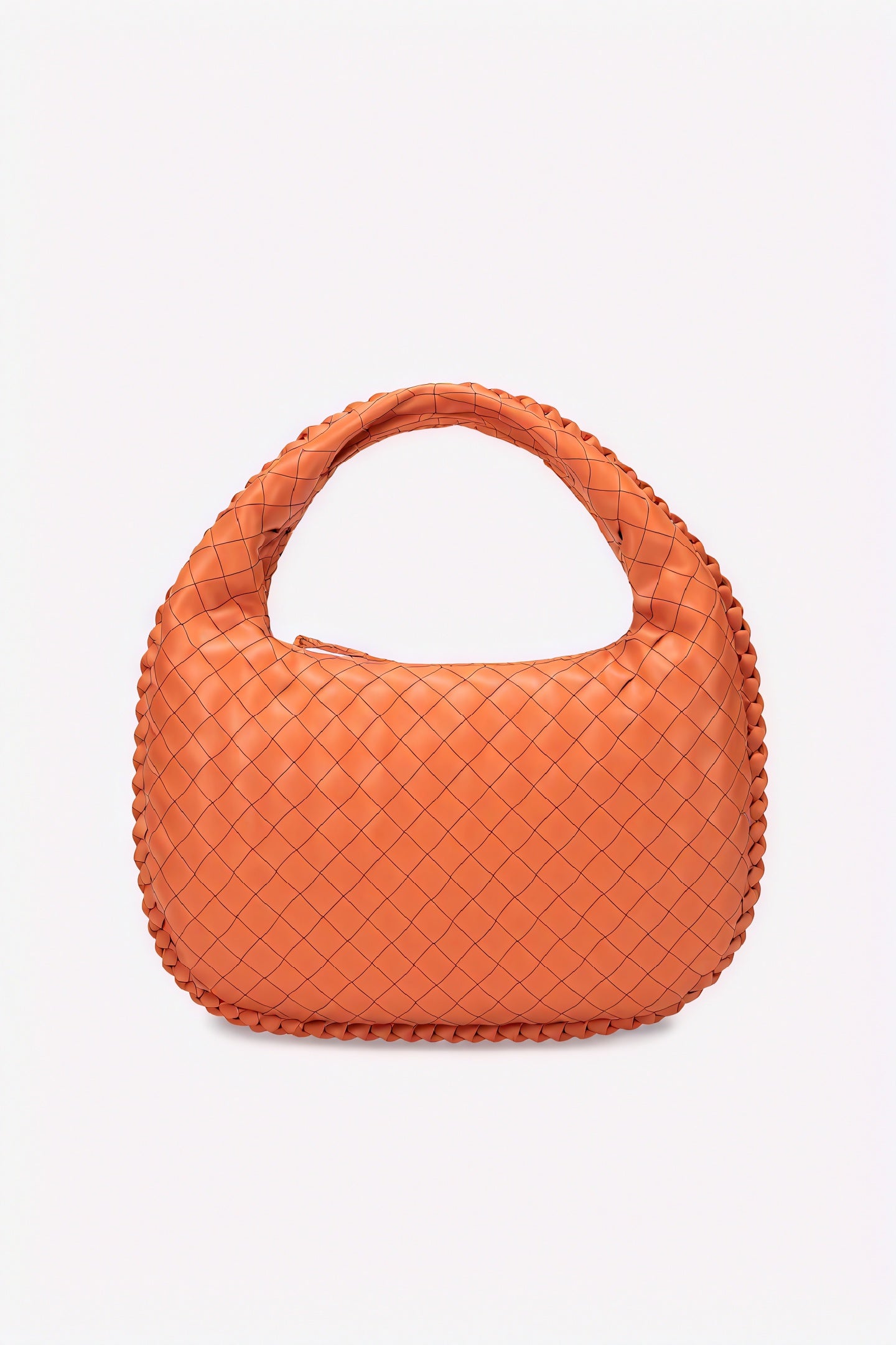 Gewebte Handtasche mit geflochtenem Griff