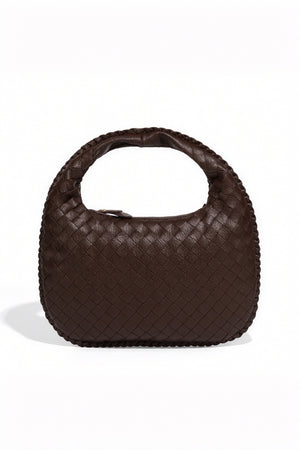 Gewebte Handtasche mit geflochtenem Griff