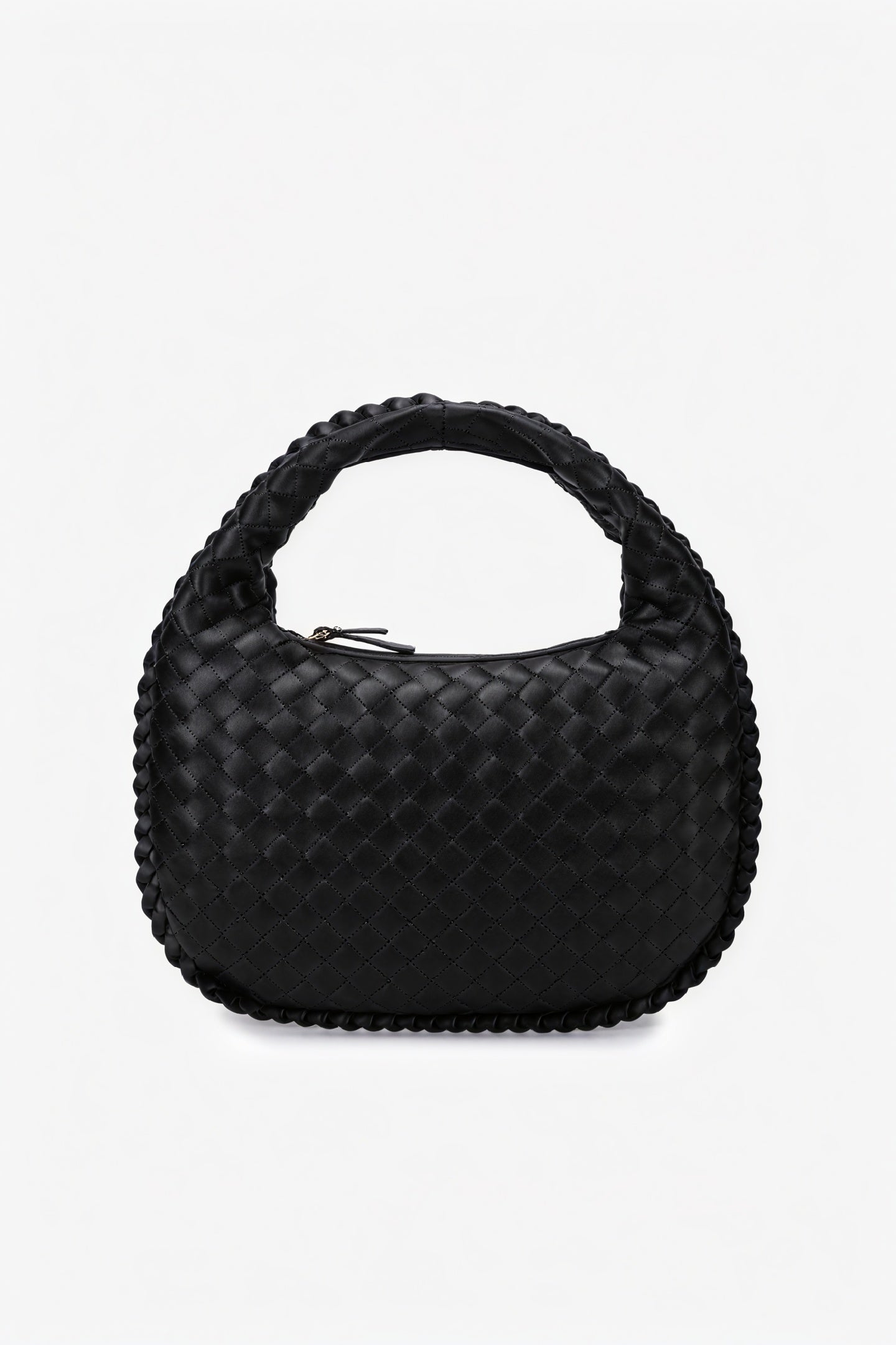 Gewebte Handtasche mit geflochtenem Griff