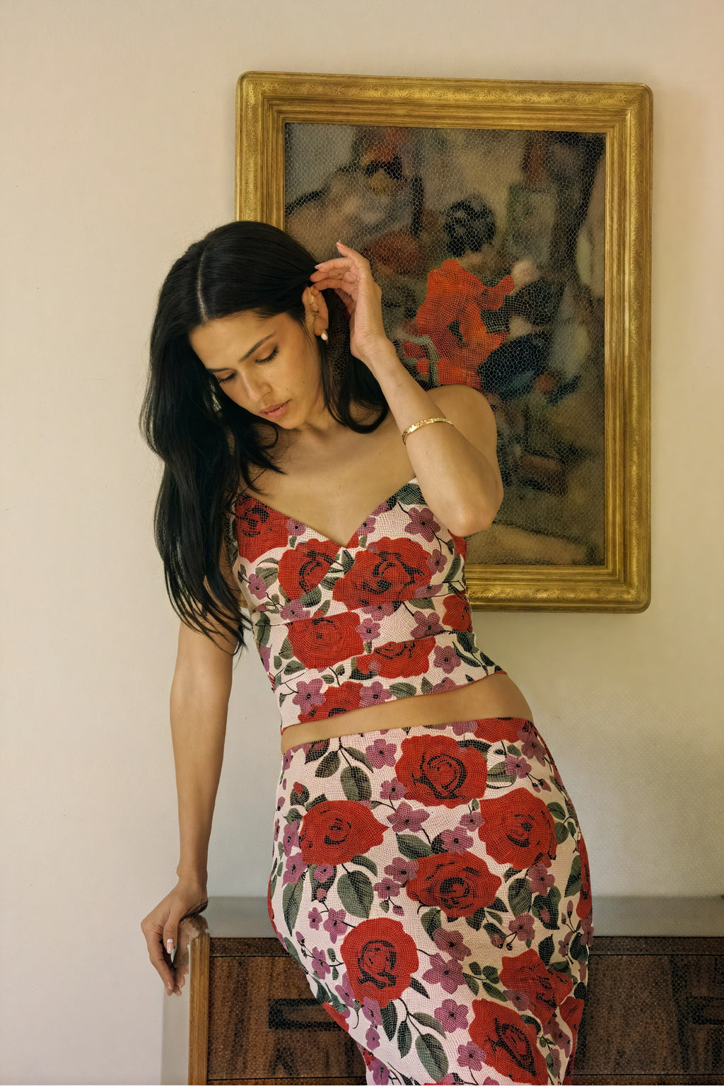 Romantisches zweiteiliges Maxi-Kleid