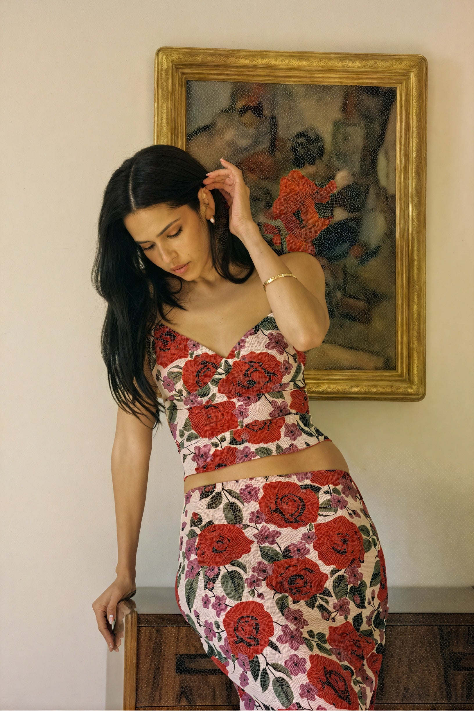 Romantisches zweiteiliges Maxi-Kleid