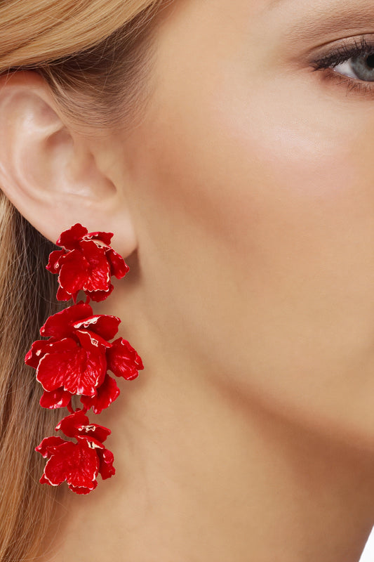 Elegante Statement-Ohrringe mit floralem Design