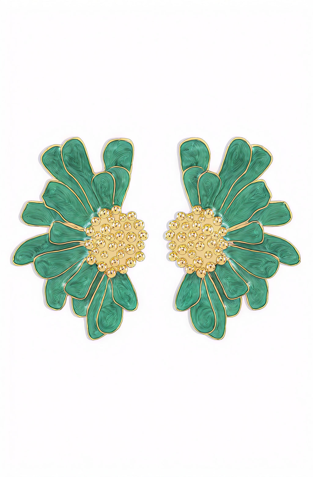 Blumenförmige Statement-Ohrringe
