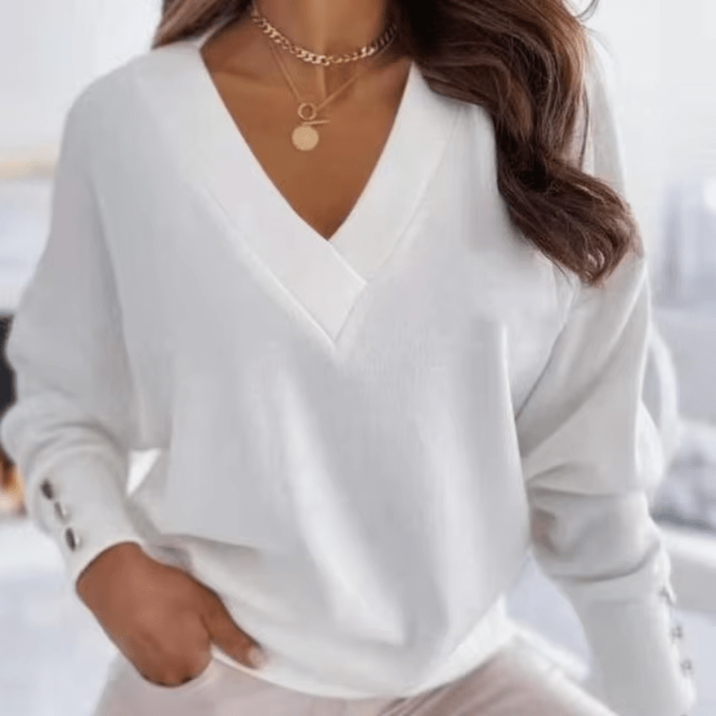 Chic Oversized Top mit V-Ausschnitt