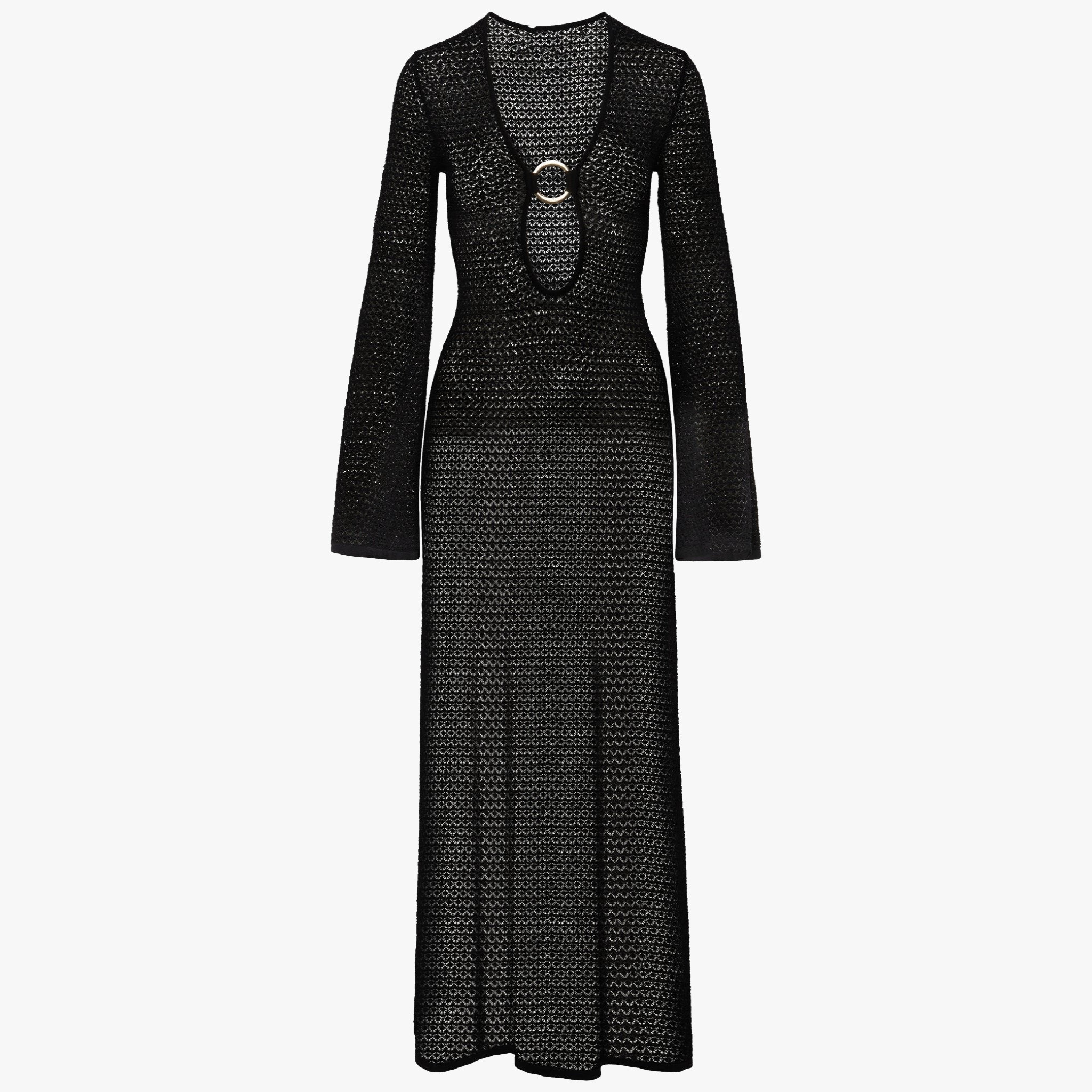 Elegantes Maxi-Strickkleid mit Schlitz