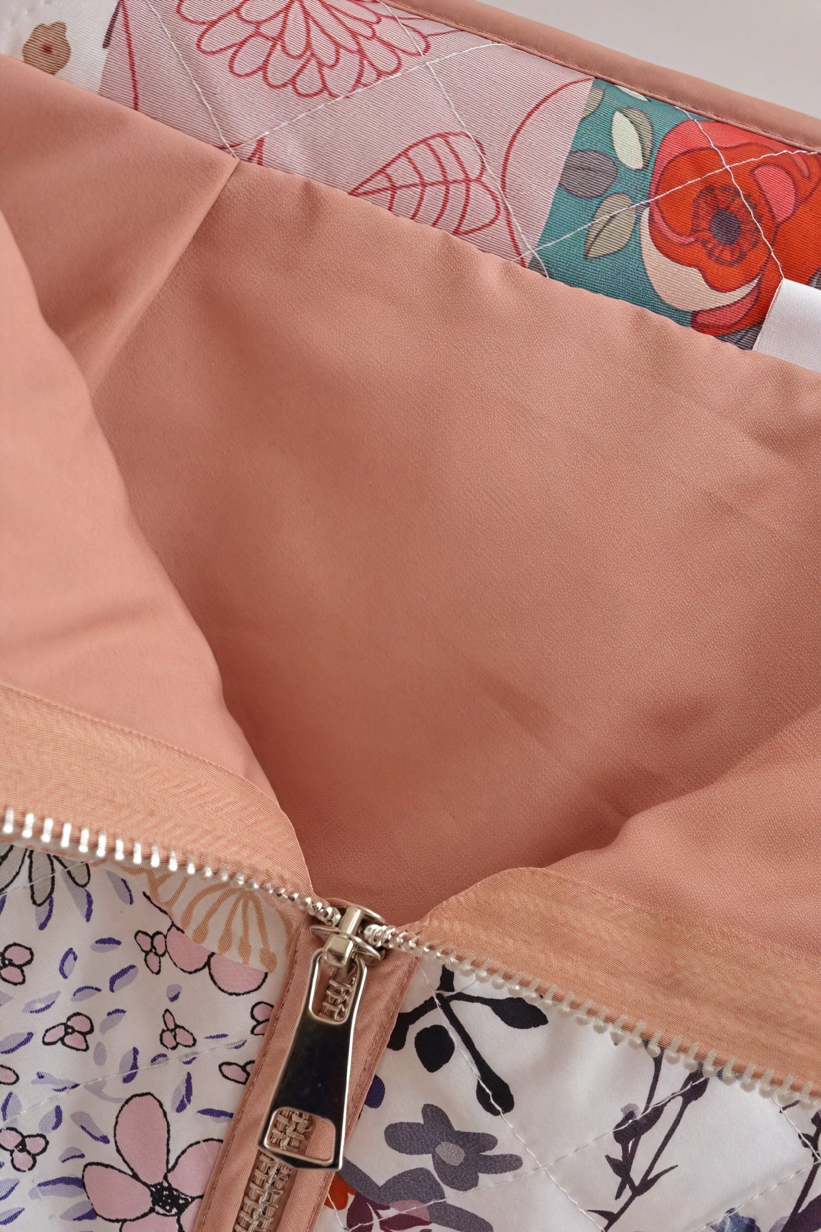 Patchwork Jacke mit floralem Muster