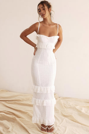 Sommerliches Midi-Kleid mit Lochstickerei