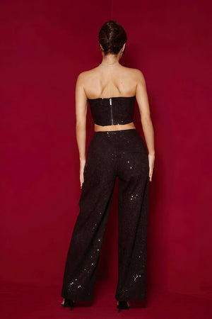 Glamouröses Hosenanzug-Set mit Cut-Outs