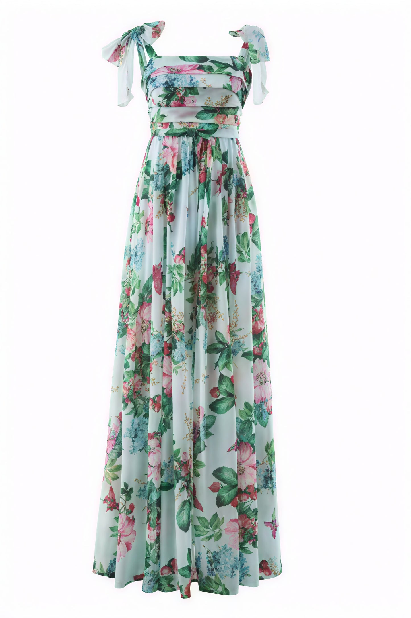 Blumiges Kleid mit fließendem Schnitt