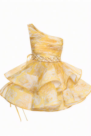 Verspieltes Minikleid mit floralem Muster