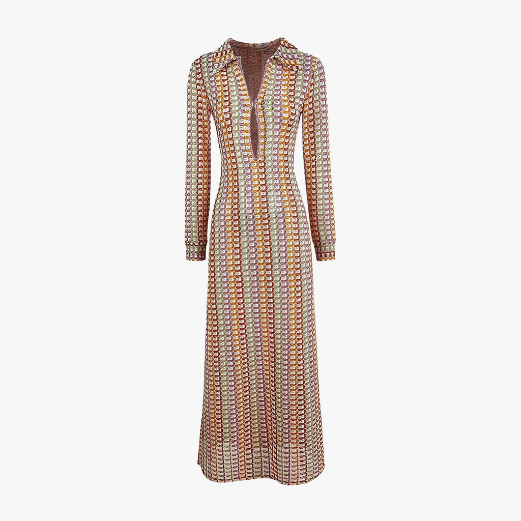 Maxikleid mit geometrischem Muster