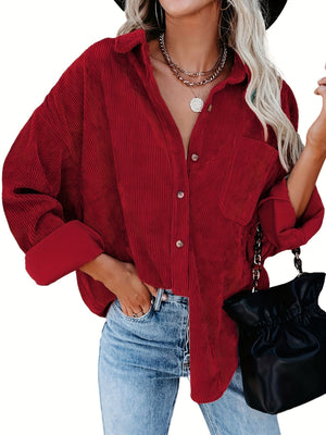 Lässige Hemdjacke mit Knopfleiste