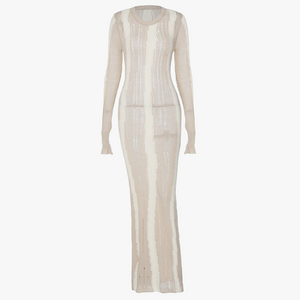 Minimalistisches Strickkleid mit Perforierung