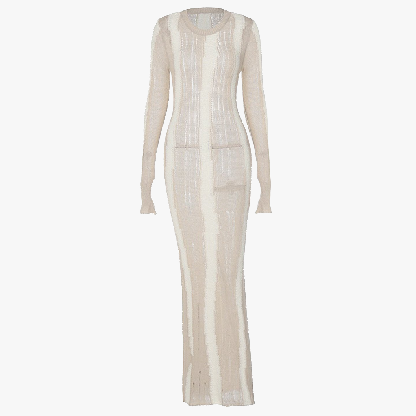 Minimalistisches Strickkleid mit Perforierung