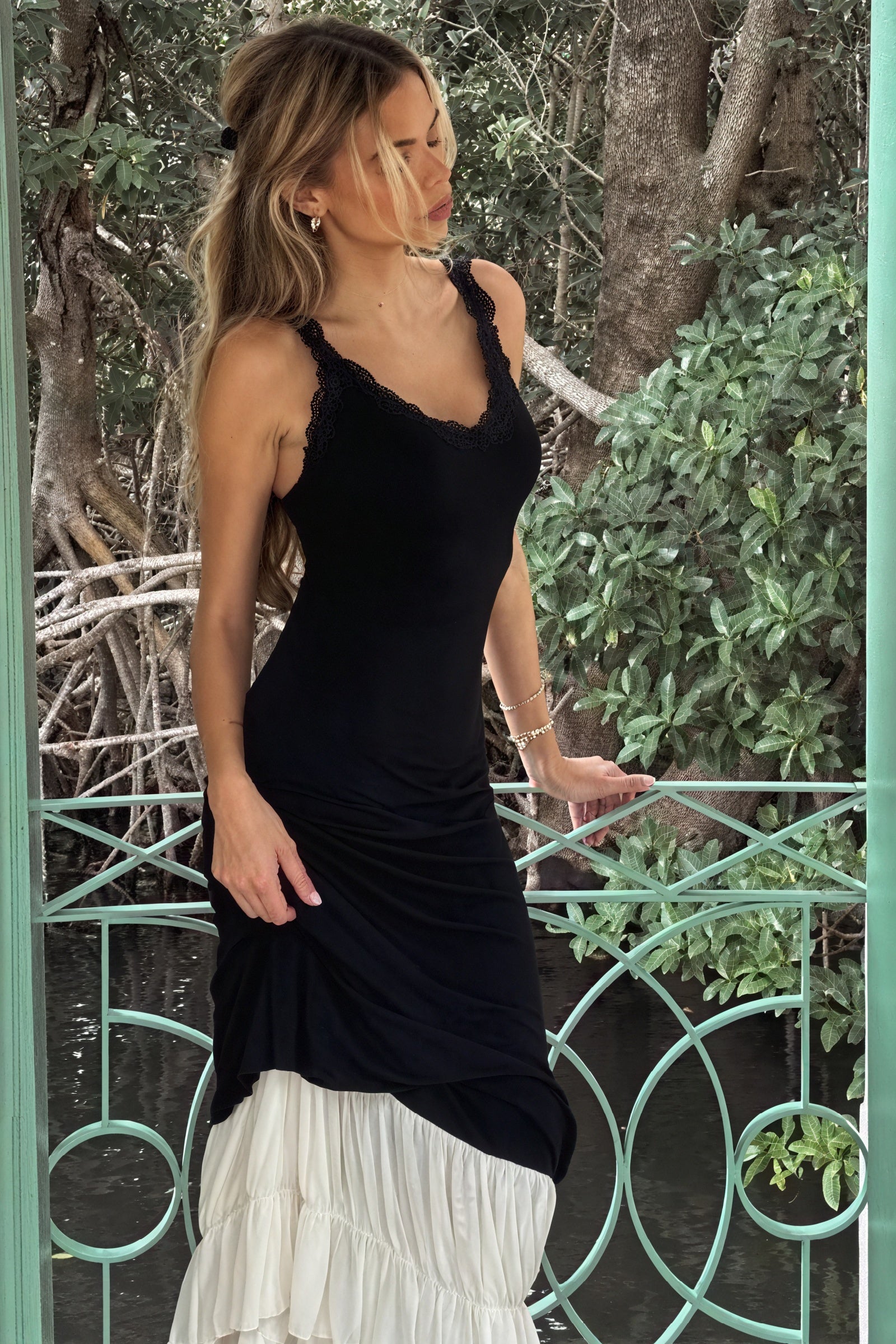 Elegantes Maxi-Kleid mit Spitze