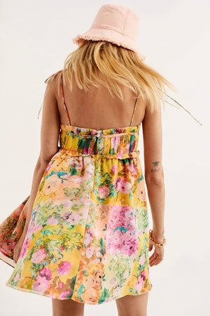 Sommerliches Mini Kleid mit Blumenmuster