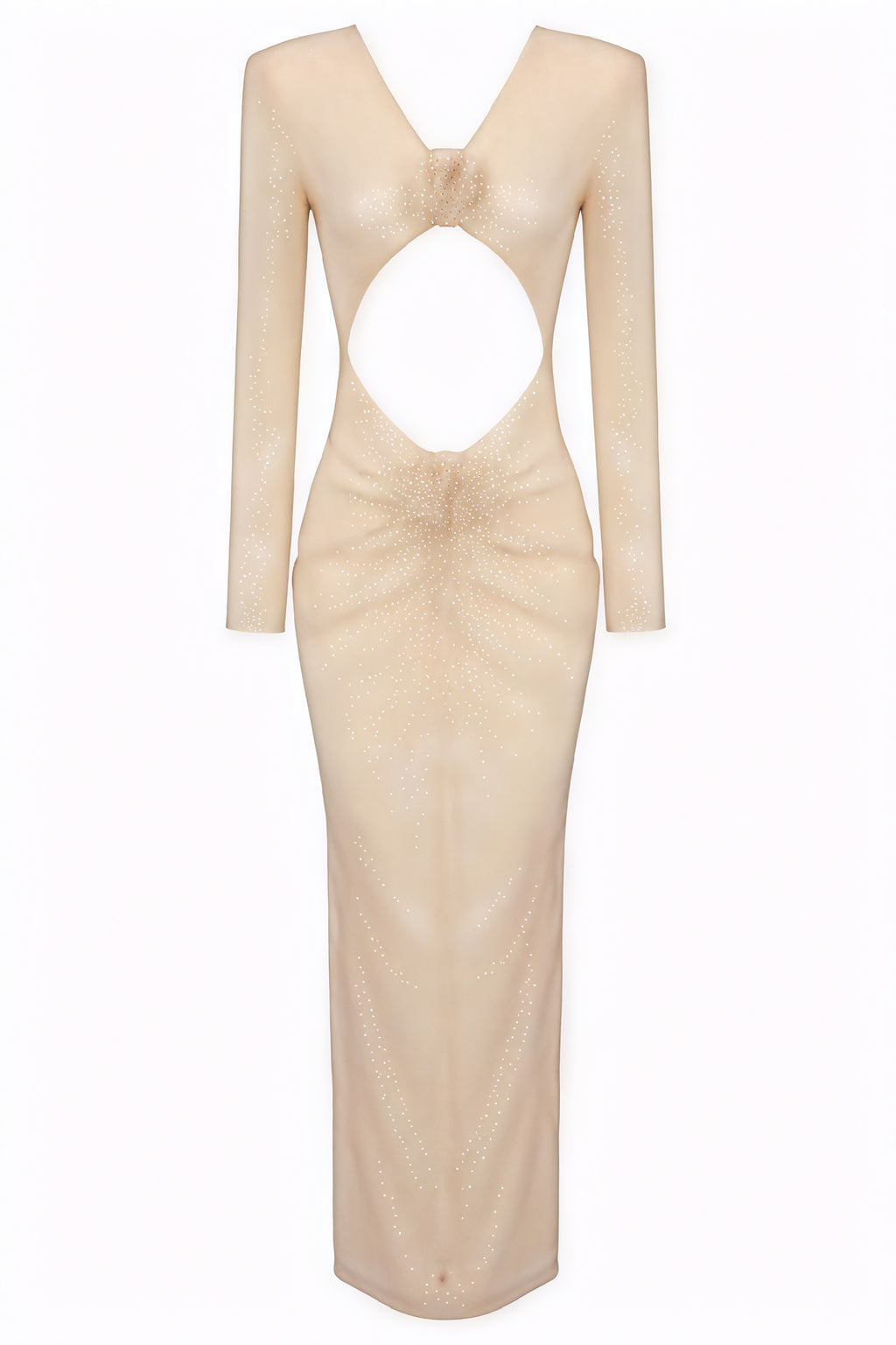 Glanzvolles Abendkleid mit floralen Details