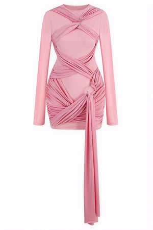 Figurbetontes Minikleid mit Drapierung