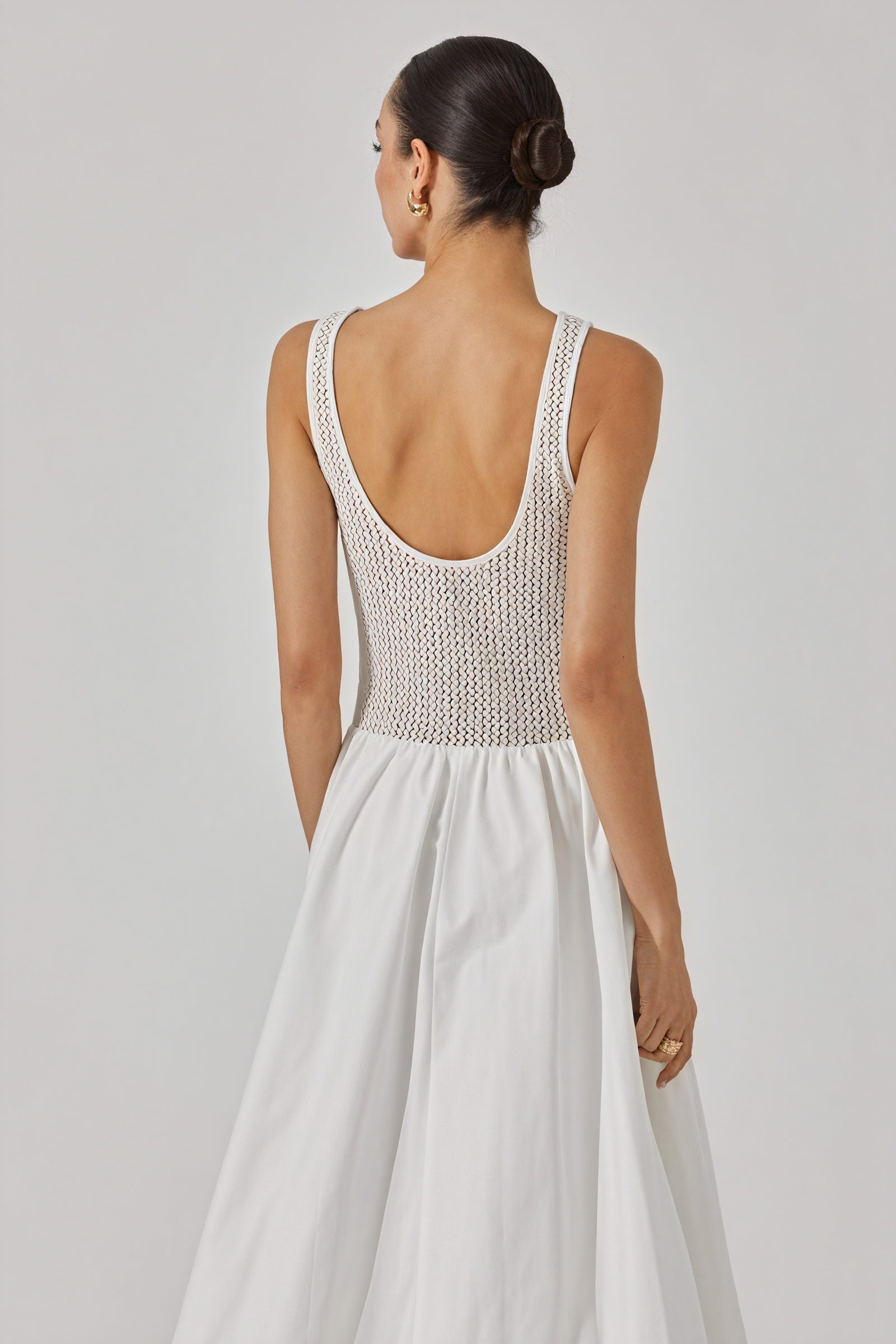 Midi-Kleid mit strukturierter Textur