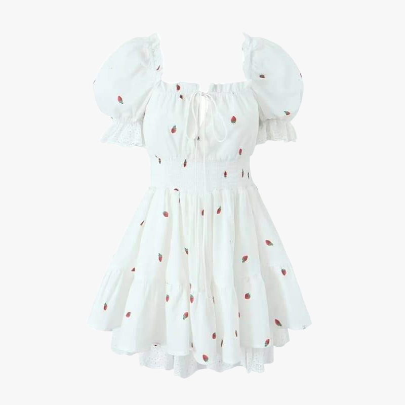 Verspieltes Kleid mit Stickerei-Details