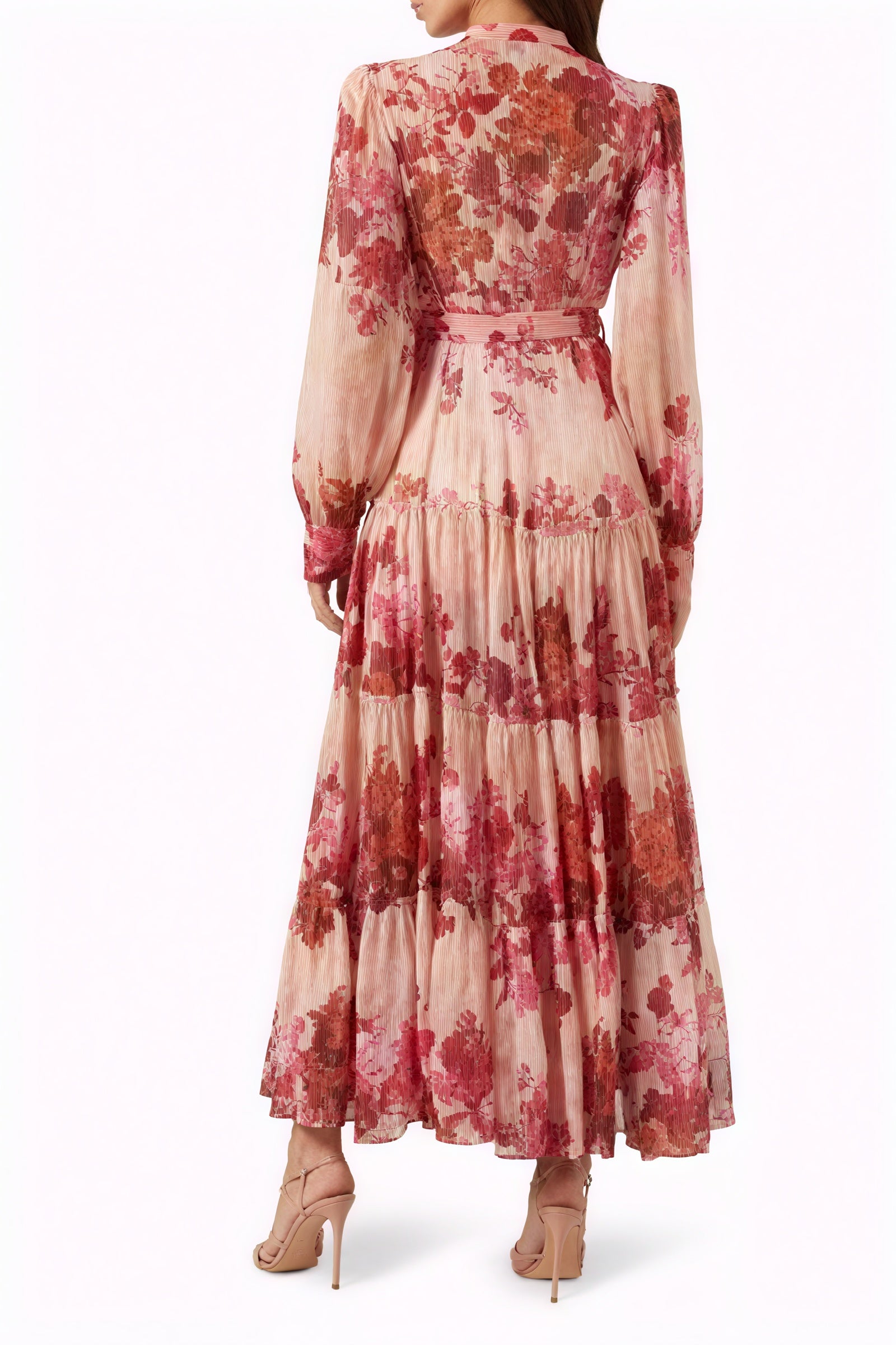 Geblümtes Kleid mit Stufenrock