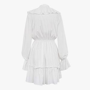 Fließendes Minikleid mit Rüschen