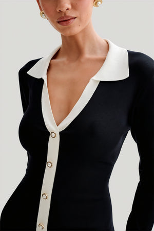 Elegantes Kleid mit Rüschensaum