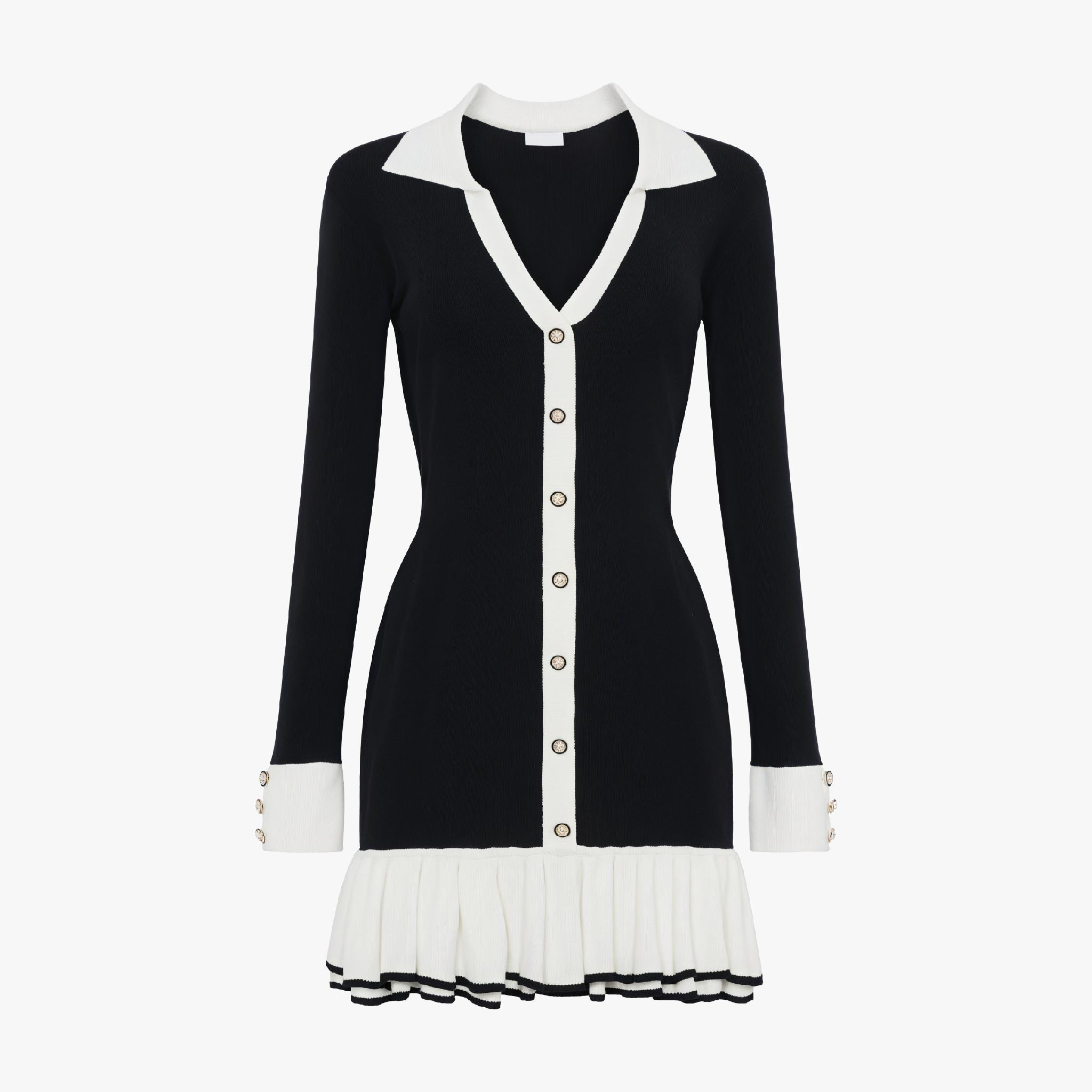 Elegantes Kleid mit Rüschensaum