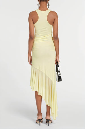 Elegantes Kleid mit asymmetrischem Saum