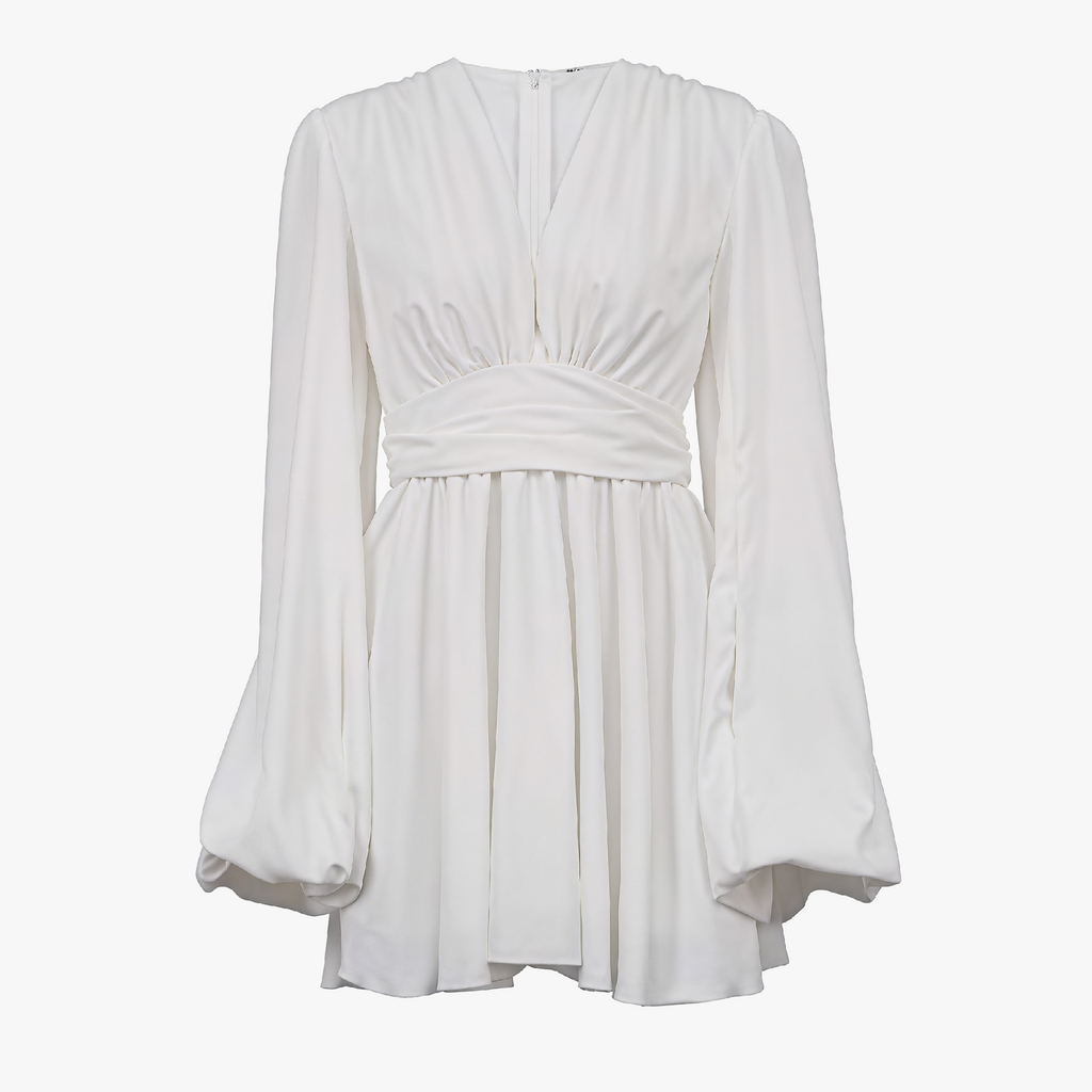 Elegantes Kleid mit Ballonärmeln & A-Linie