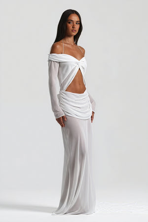 Elegantes Kleid mit Drapierung & Knotendetail