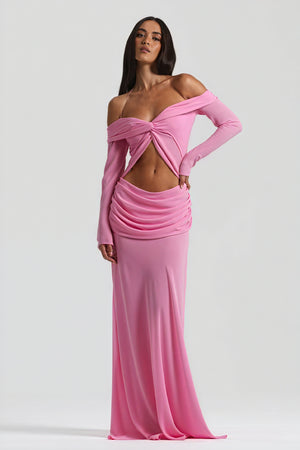 Elegantes Kleid mit Drapierung & Knotendetail