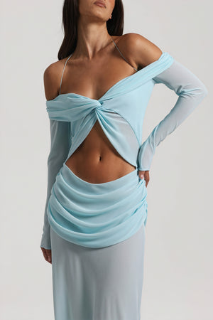 Elegantes Kleid mit Drapierung & Knotendetail
